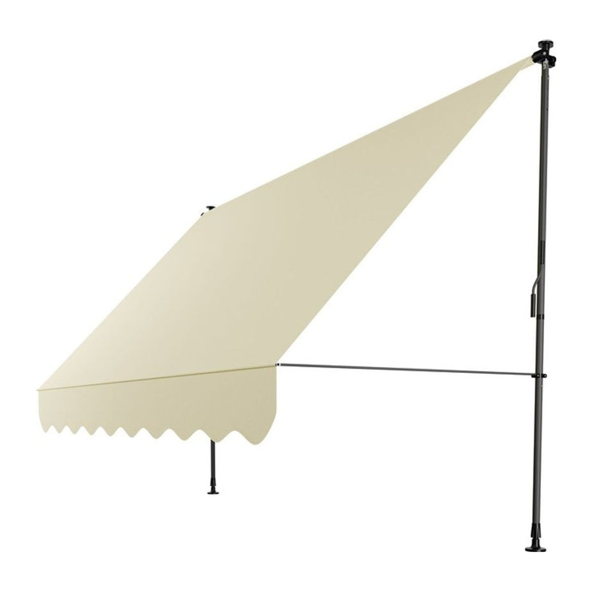 Juskys Klemmmarkise Kapstadt Beige B: 300 cm, H: 120 cm, höhenverstellbar und ohne Bohren montierbar - Bild 1