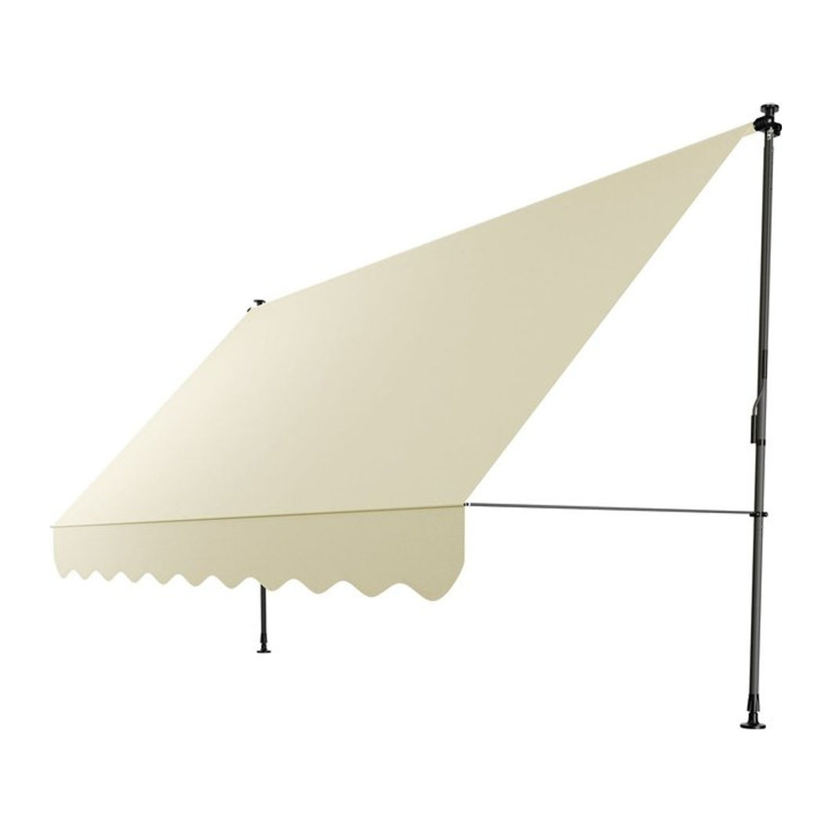 Juskys Klemmmarkise Kapstadt Beige B: 350 cm, H: 120 cm, höhenverstellbar und ohne Bohren montierbar - Bild 1