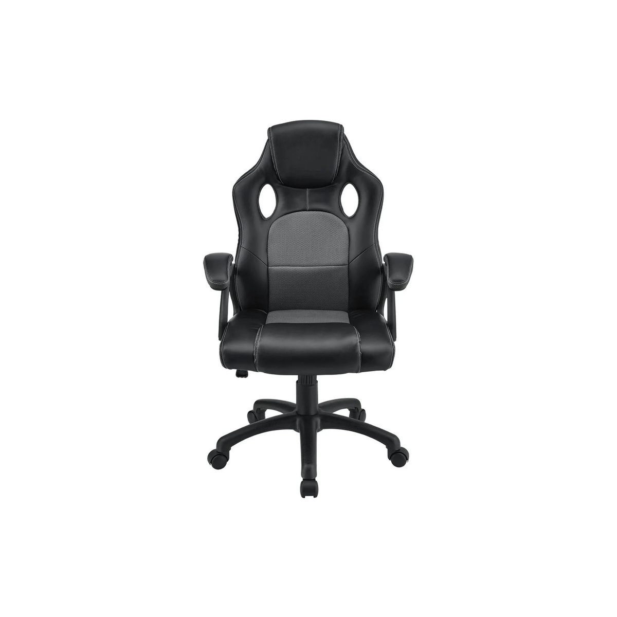 Juskys Montreal Gaming Stuhl ergonomischer Racing Schreibtischstuhl aus Kunstleder und Mesh in Grau - Bild 4