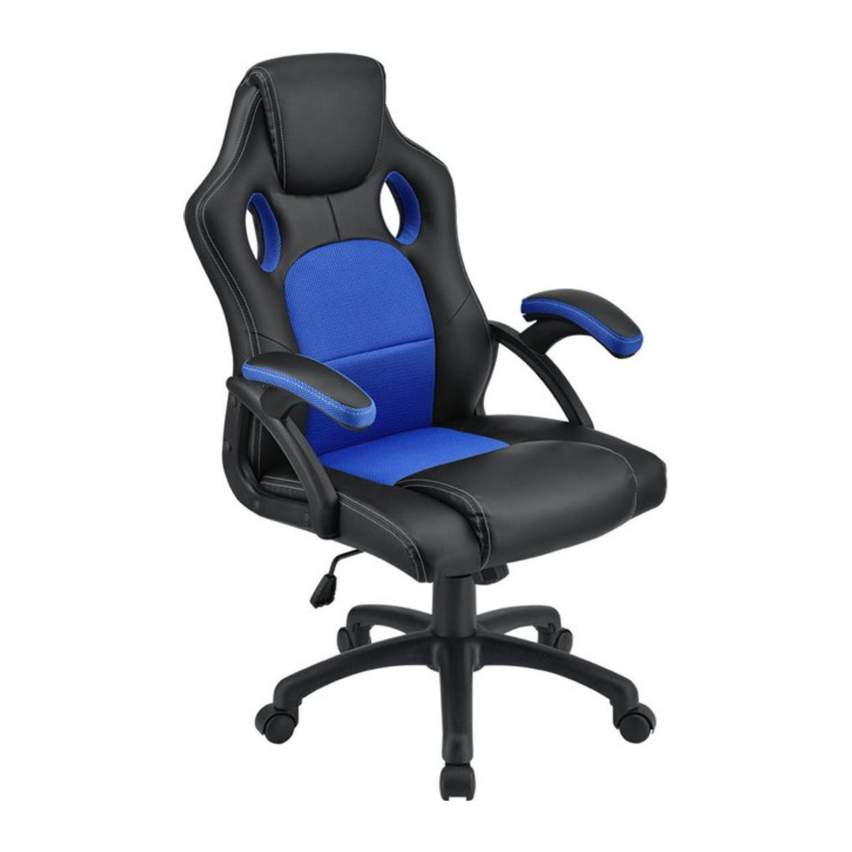 Juskys Montreal Racing Gaming Stuhl ergonomisch in Blau aus Kunstleder und Mesh - Bild 2