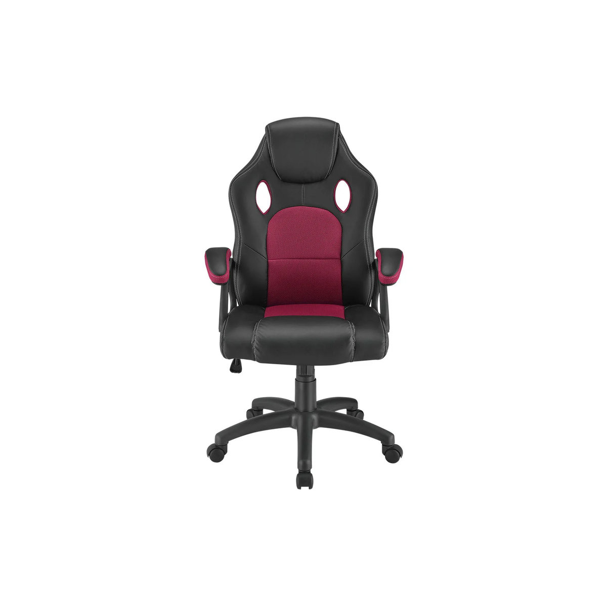 Juskys Racing Schreibtischstuhl Montreal ergonomischer Gaming-Stuhl aus Kunstleder und Mesh in Rot - Bild 4