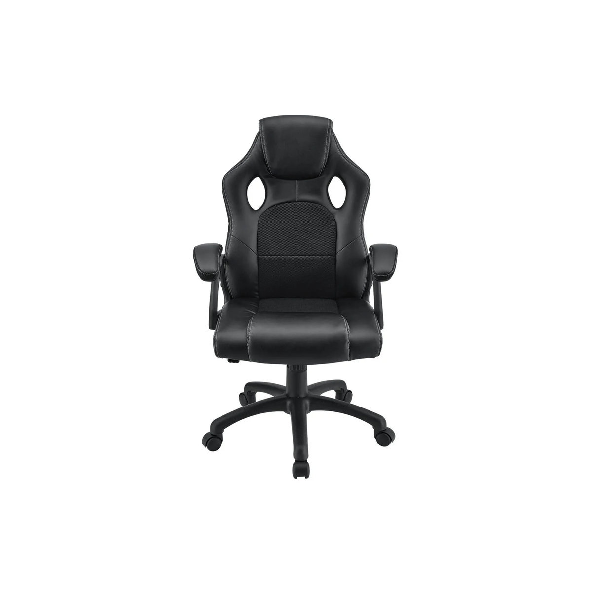 Juskys Racing Schreibtischstuhl Montreal ergonomischer Gaming Stuhl in Schwarz mit Kunstleder und Mesh im Racer Design - Bild 4