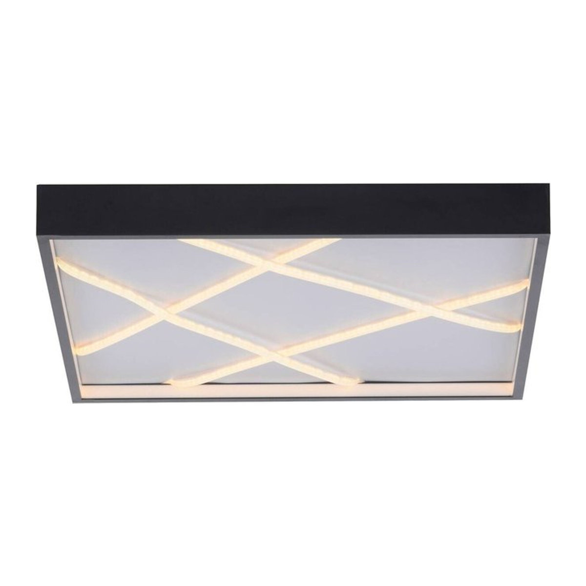 Just Light LED-Deckenleuchte Mikado Modern Schwarz B/T/H: 50 x 50 x 5,3 cm - Bild 1