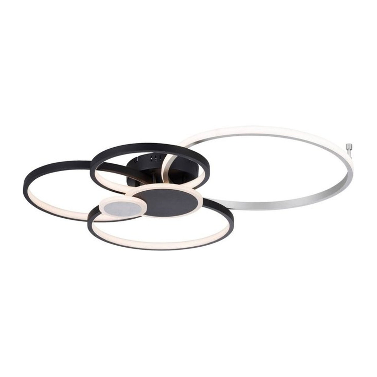 Just Light LED-Deckenleuchte modern aus Aluminium in Schwarz, Warmweiß, B/H/L: 67 x 11,3 x 85 cm - Bild 1