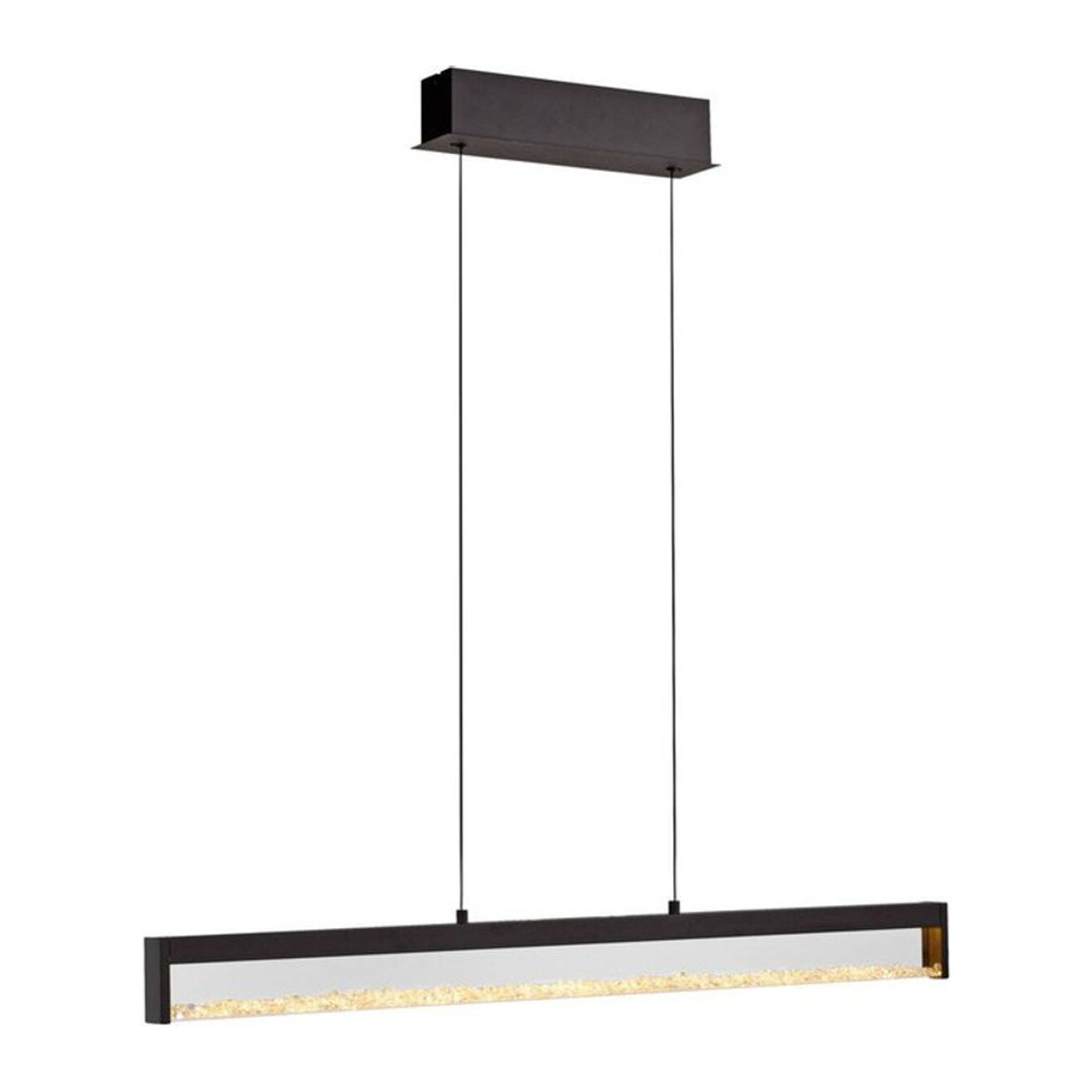 Just Light LED-Pendelleuchte aus Metall in Schwarz, modern und minimalistisch, B/H/T: 100 x 9 x 40 cm - Bild 1