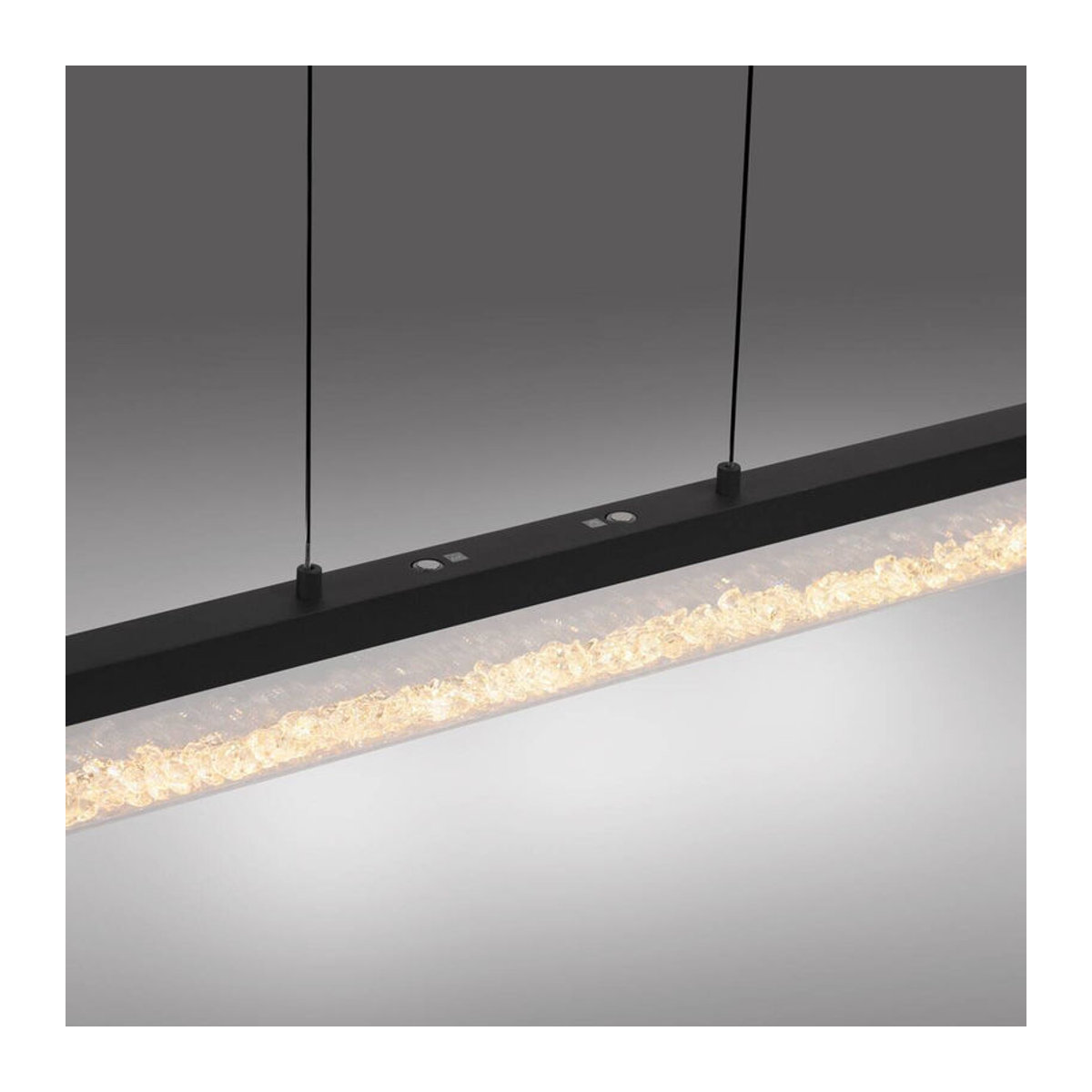Just Light LED-Pendelleuchte aus Metall in Schwarz, modern und minimalistisch, B/H/T: 100 x 9 x 40 cm - Bild 2