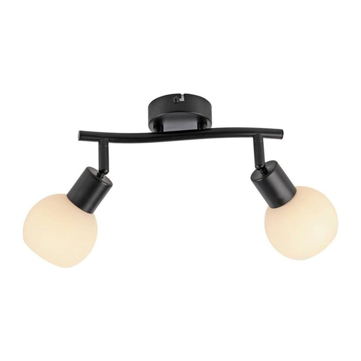 Just Light Loki Deckenspot Strahler Schwarz B/H/L: 25 x 20 x 43 cm E14 2 Brennstellen - Bild 1