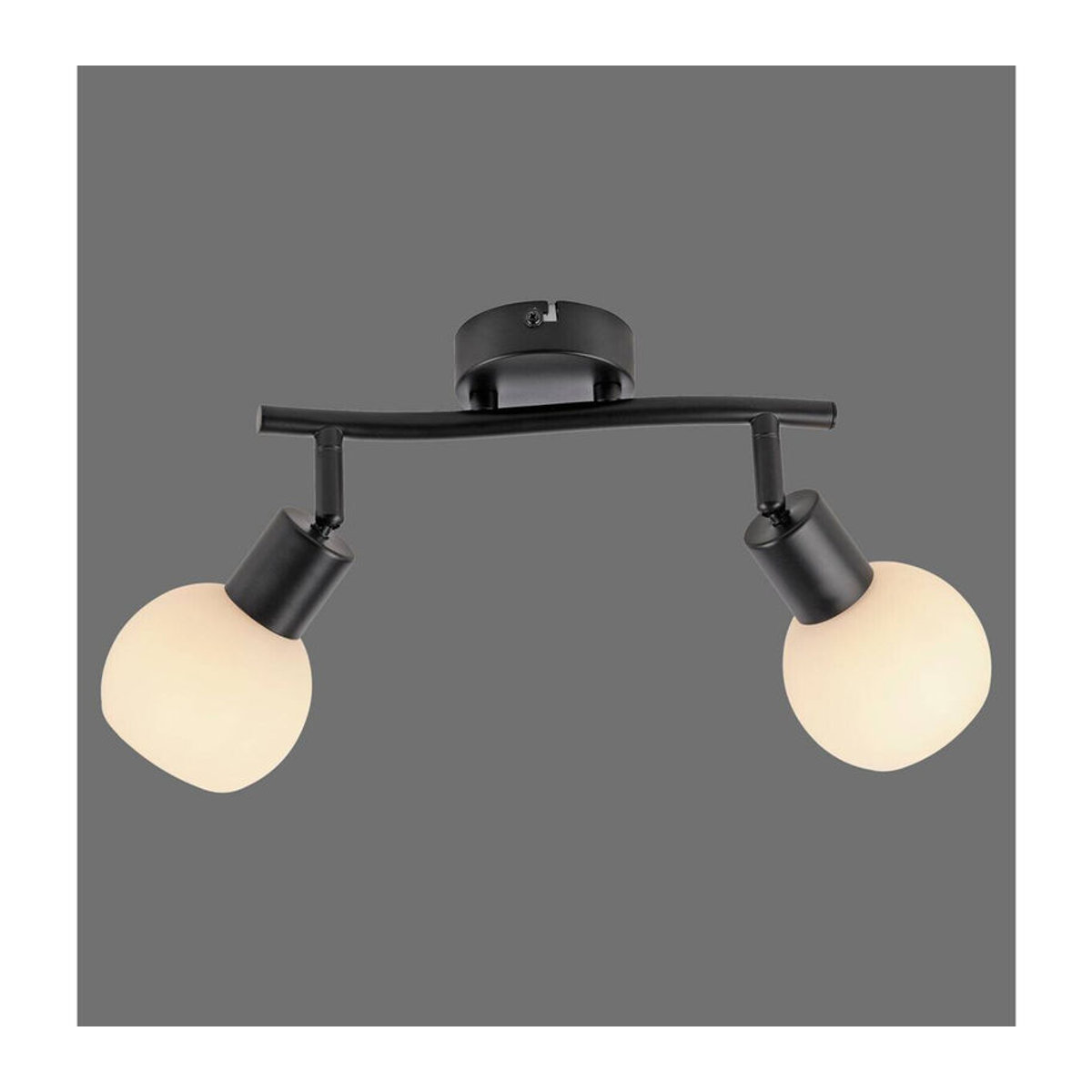 Just Light Loki Deckenspot Strahler Schwarz B/H/L: 25 x 20 x 43 cm E14 2 Brennstellen - Bild 3