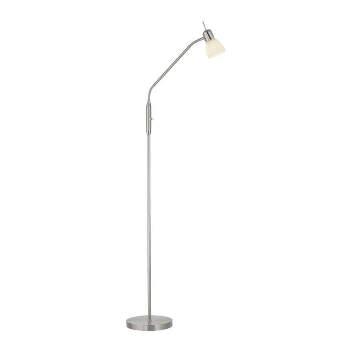 Just Light Stehleuchte Karo in Silber und Weiß aus Edelstahl, Aluminium, Kunststoff und Glas mit E14 Fassung, B/H/L: 60 x 160 x 60 cm - Bild 1