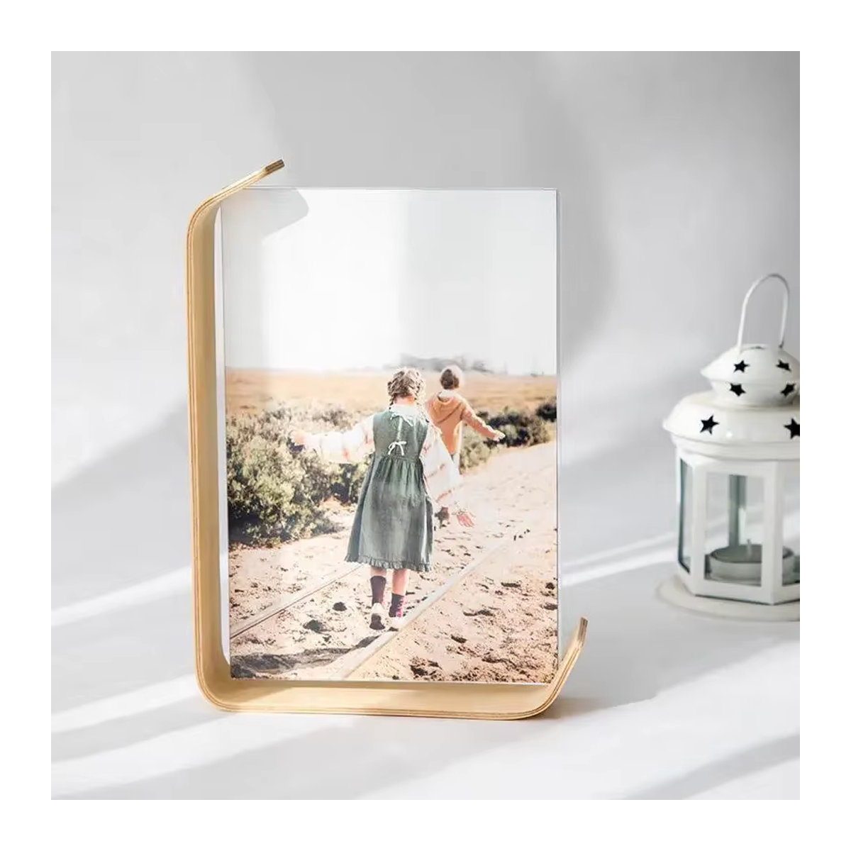 JUSTINLAU Acryl-Holz-Bilderrahmen für Pflanzenproben und Kalender, transparenter DIY-Displayrahmen aus Holz und Acryl, beige, B/H: 15 x 10 cm - Bild 2