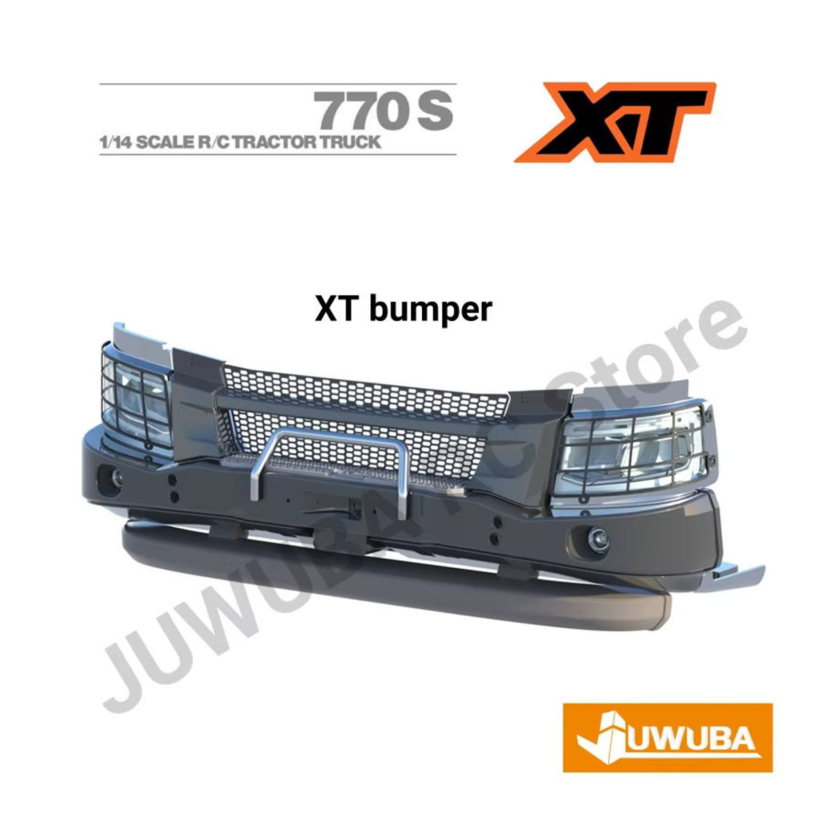 JUWUBA Untere Stoßstange für Tamiya 1/14 RC Lkw Scania 770S XT in Weiß - Bild 4
