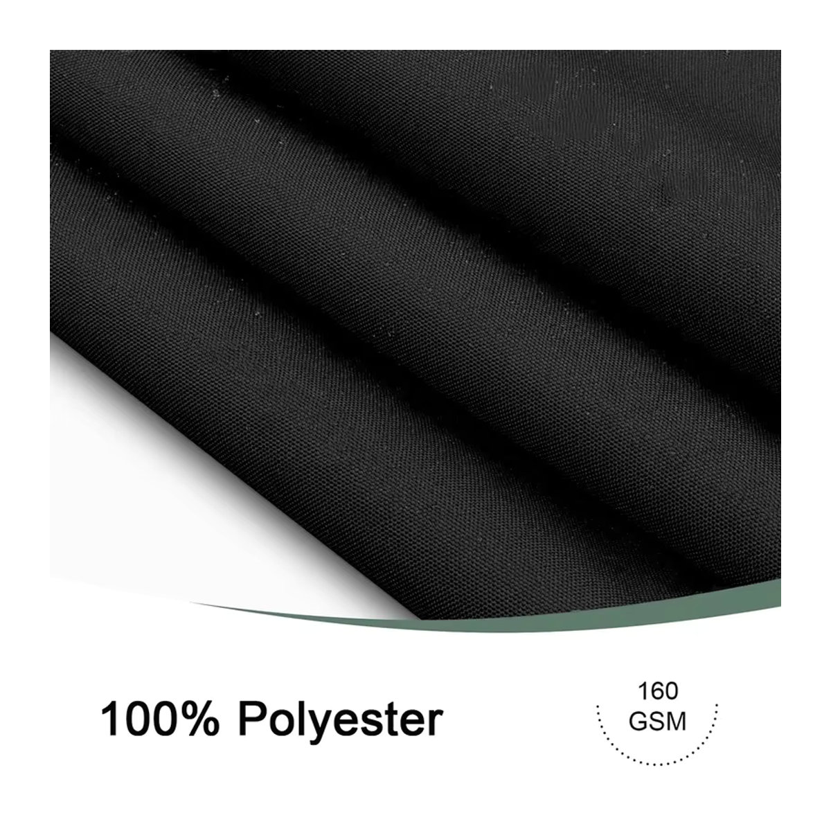 JYMCW Balkon-Sichtschutz aus Polyester als Gartenzaun-Abdeckung und Outdoor-Sonnenschutz in Schwarz, Breite: 300 cm, Höhe: 80 cm - Bild 3