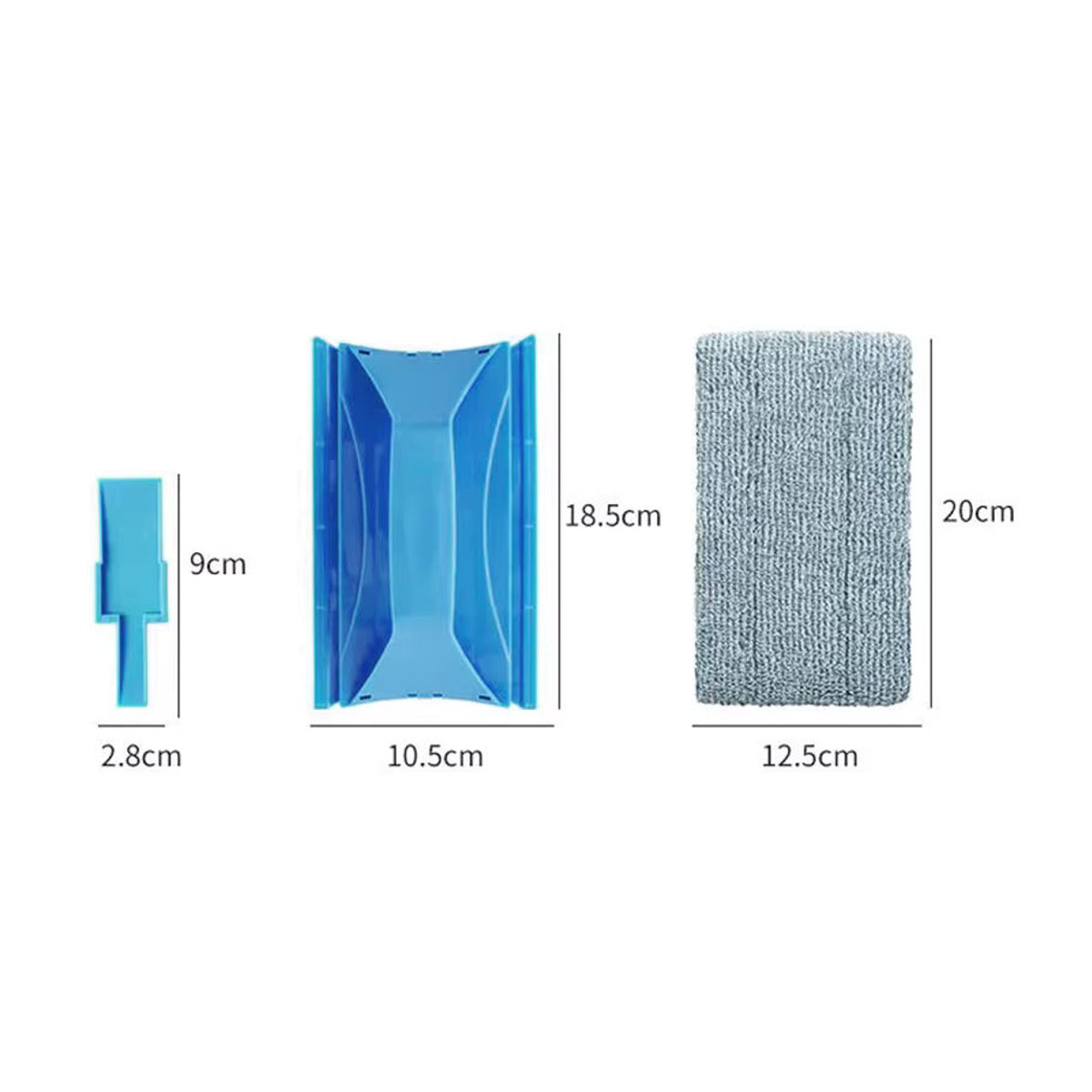 JYN Faltbarer Fenster- und Nutreinigungspinsel in Blau zur Reinigung von Schiebetüren, Tisch und Fugen - Bild 4