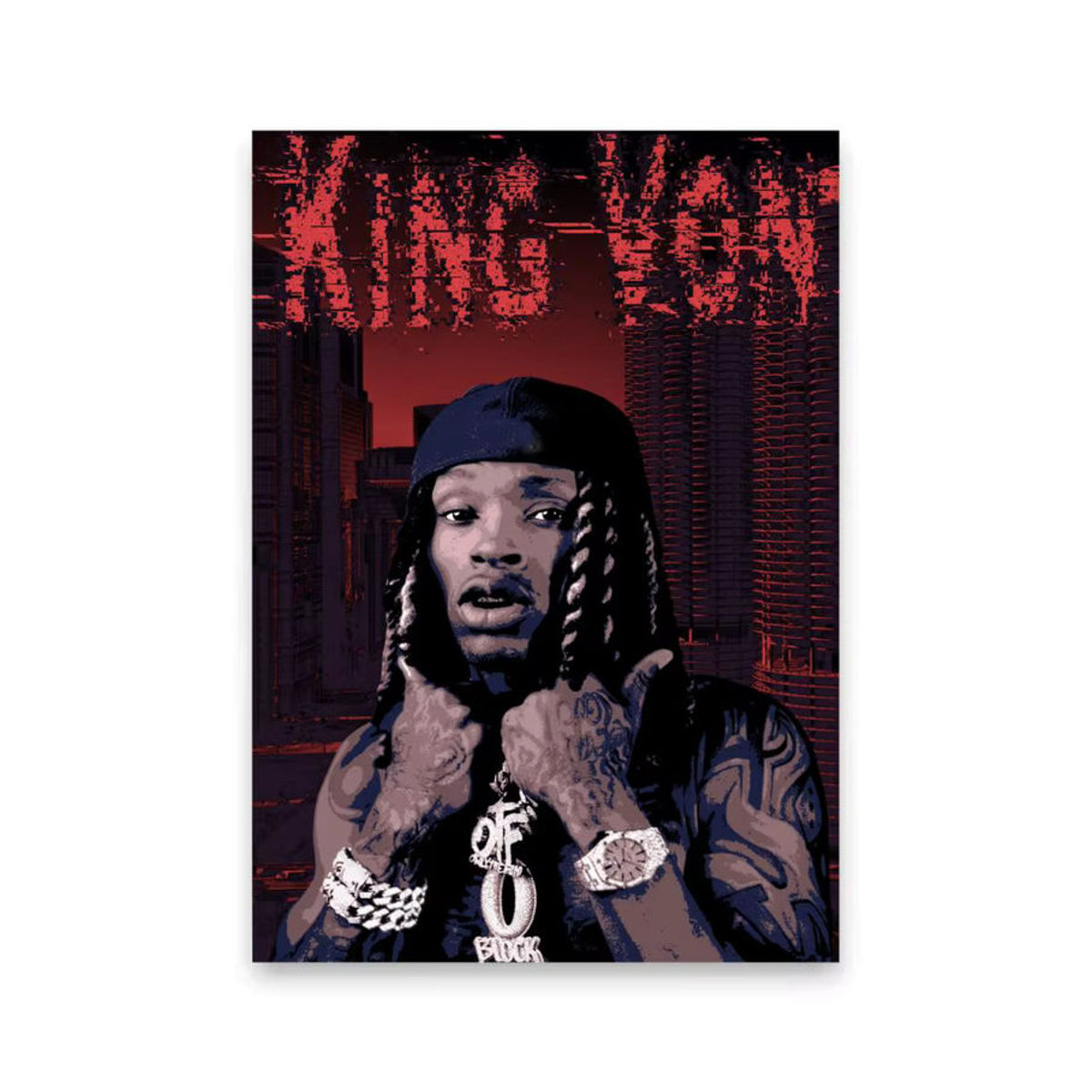 K-King Rapper Poster HD Art Wanddeko, mehrfarbig und schwarz, wasserfest, wandmontiert, Hochformat, 20 x 15 cm - Bild 4