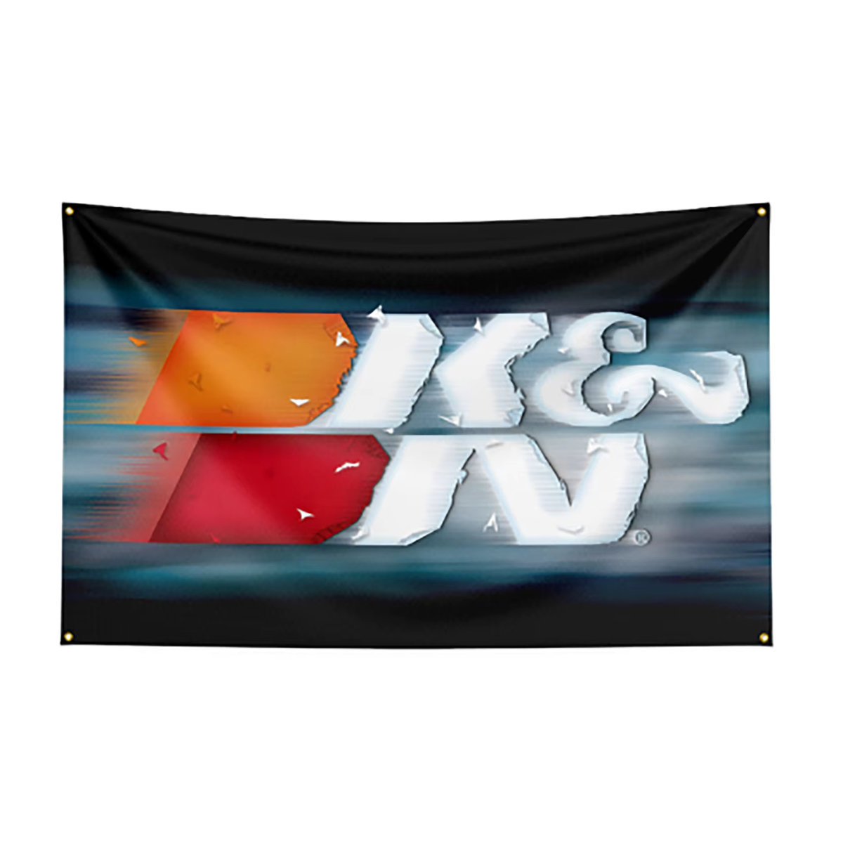 K&N Flagge aus Polyester als mehrfarbiges Autoteile-Banner für deine Dekoration, B x H: 90 x 150 cm - Bild 4