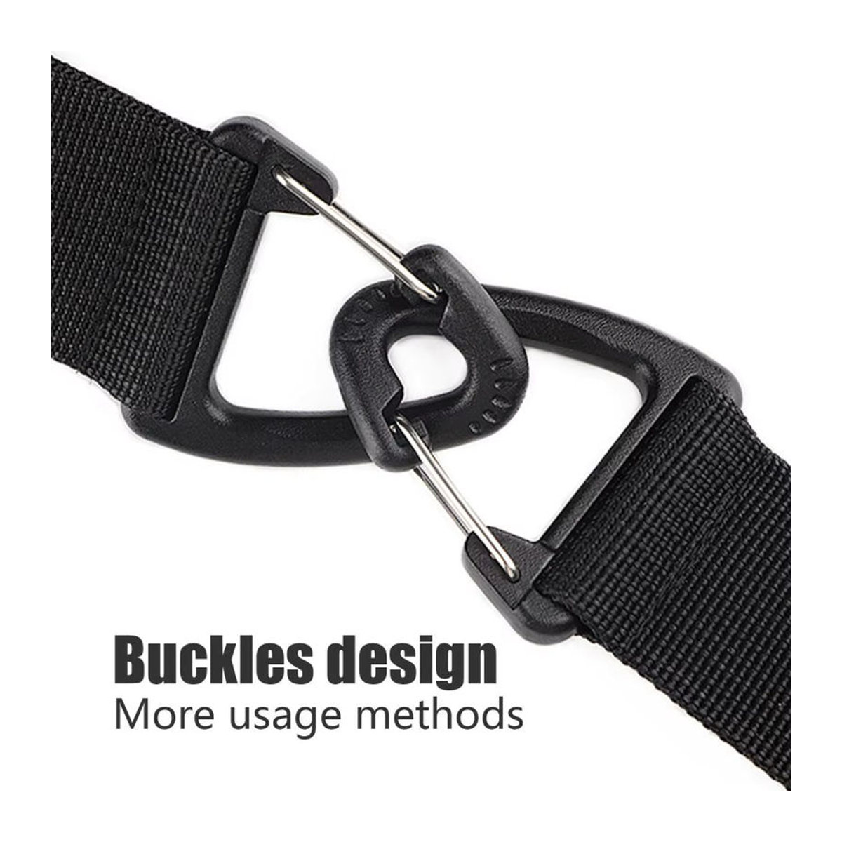 Kabel-Organizer-Halter aus Nylon mit dreieckiger Schnalle für Kabel und Schläuche, Schwarz - Bild 3