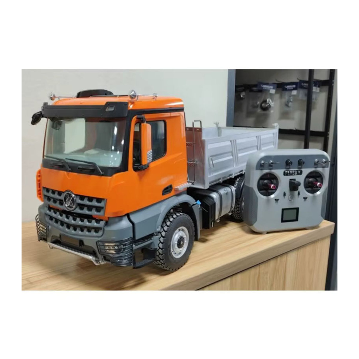 KABOLITE 5702 RC Kipper 6x6 Elektrisches Hebe-Dumper Modell mit Sound und Licht in Silber und Orange - Bild 1