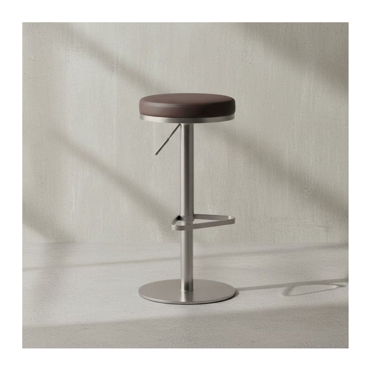 KADIMA DESIGN Barhocker ELBE modern mit gepolsterter Sitzfläche aus Kunstleder und Metallgestell - Bild 1