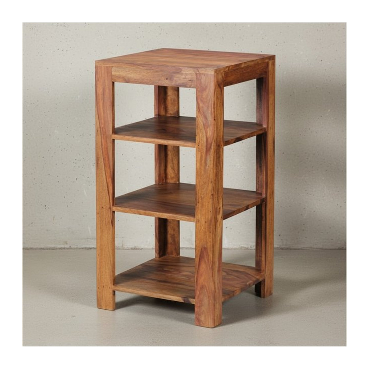 KADIMA DESIGN Bücherregal aus Massivholz in Braun, minimalistisches und freistehendes Design in Natur - Bild 1
