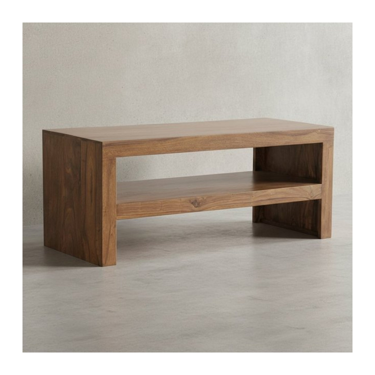 KADIMA DESIGN Couchtisch aus Sheesham Massivholz in Braun, Modernes Design, B/T/H: 110 x 45 x 45 cm - Bild 1