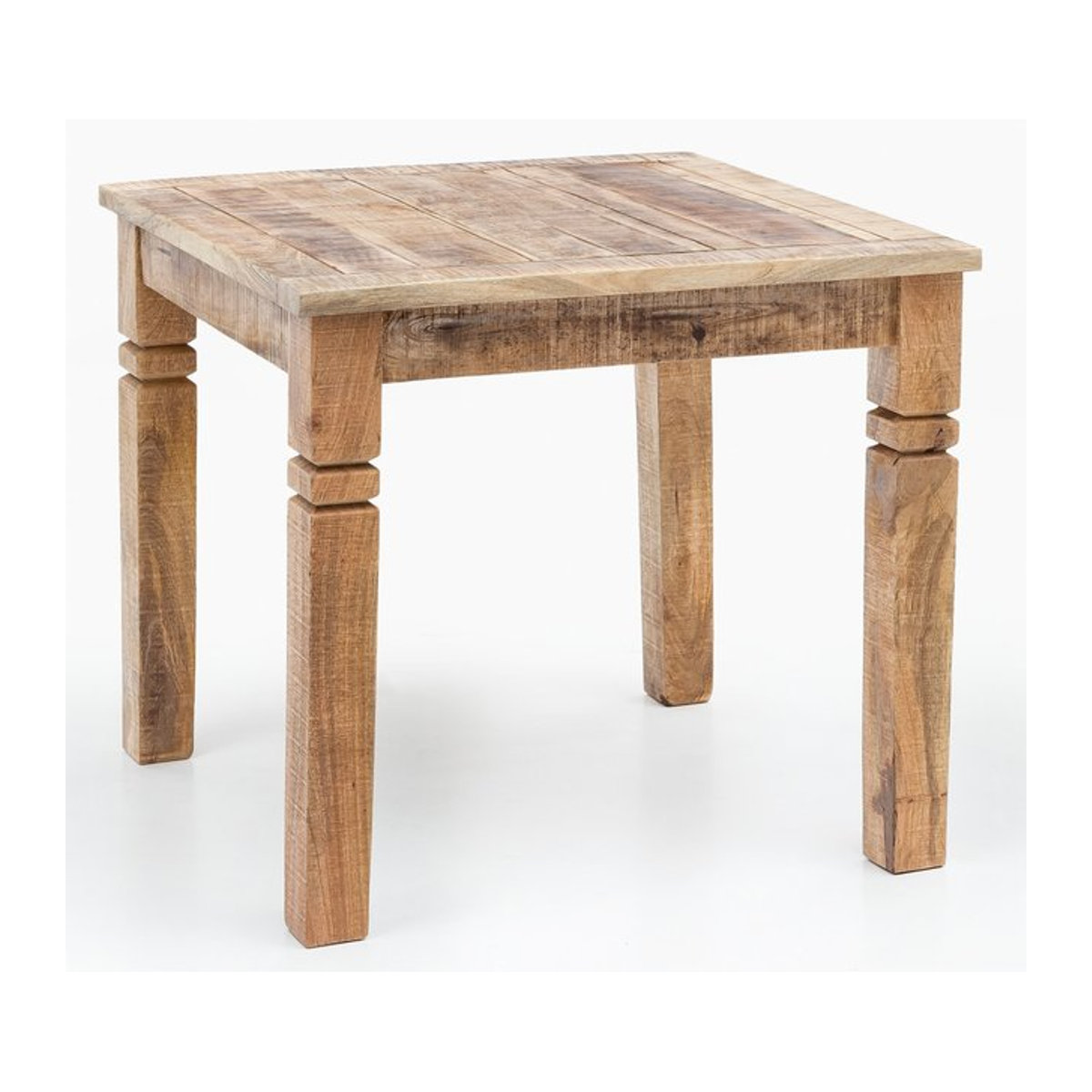 KADIMA DESIGN Esstisch DIANA aus Massivholz im Landhaus-Stil, quadratisch, Farbe: Braun/Natur, B/T/H: 80 x 80 x 76 cm - Bild 1