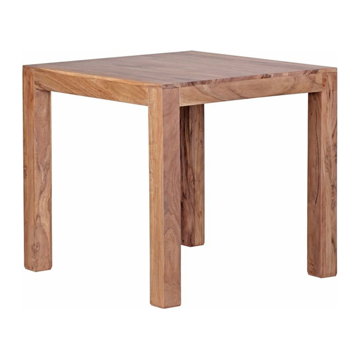 KADIMA DESIGN Esstisch NAKO aus Massivholz Akazie, quadratisch, Braun, B/T/H: 80 x 80 x 76 cm - Bild 1