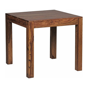 KADIMA DESIGN Esstisch NAKO aus Massivholz Akazie, quadratisch, Braun/Natur, B/T/H: 80 x 80 x 76 cm