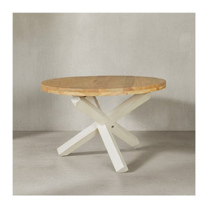 KADIMA DESIGN Esstisch TEKO Rund aus Massivholz Akazie in Natur, Durchmesser: 120 cm, Höhe: 75 cm