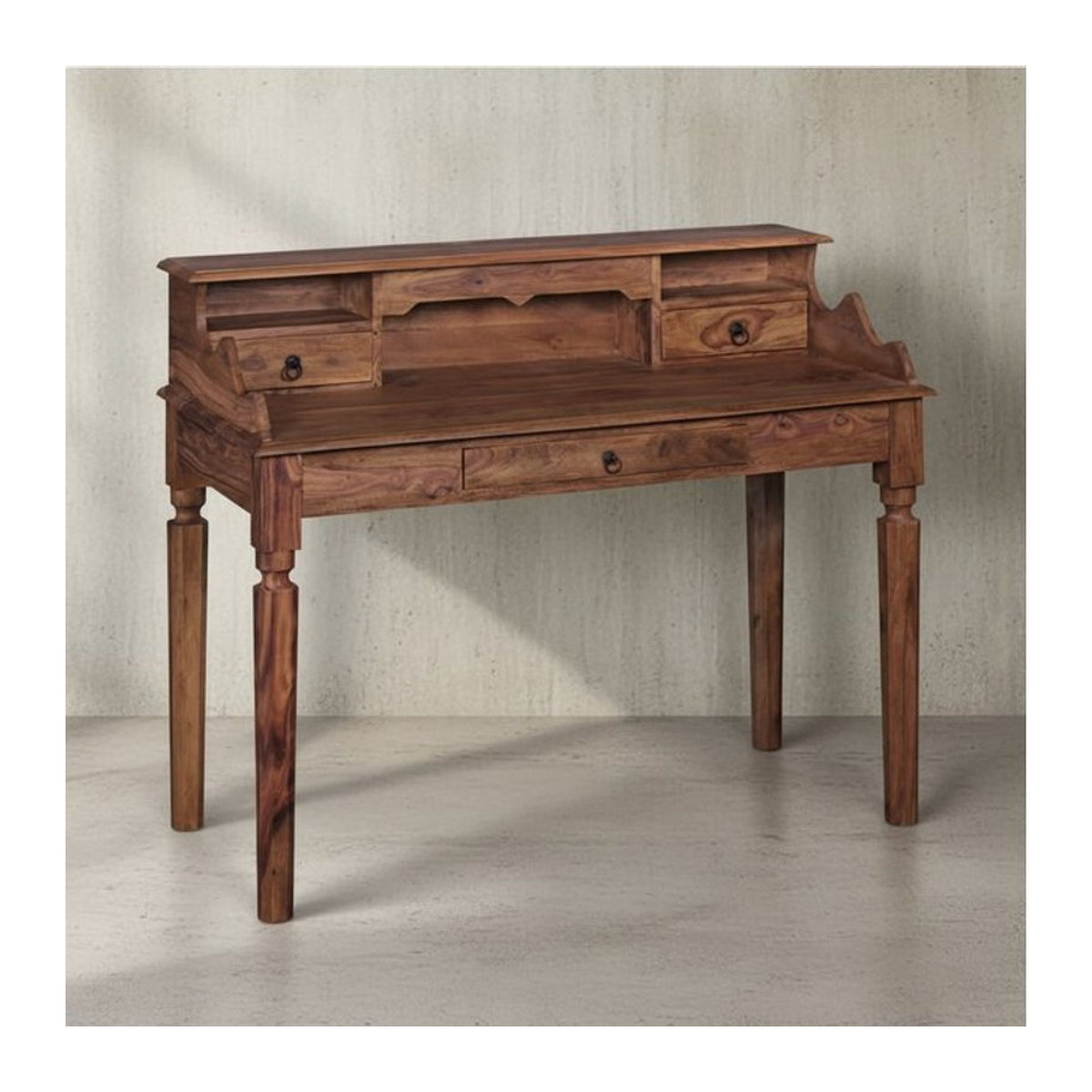 KADIMA DESIGN Landhaustisch aus Massivholz in Braun, Rechteckig, B/T/H: 115 x 60 x 60 cm - Bild 1
