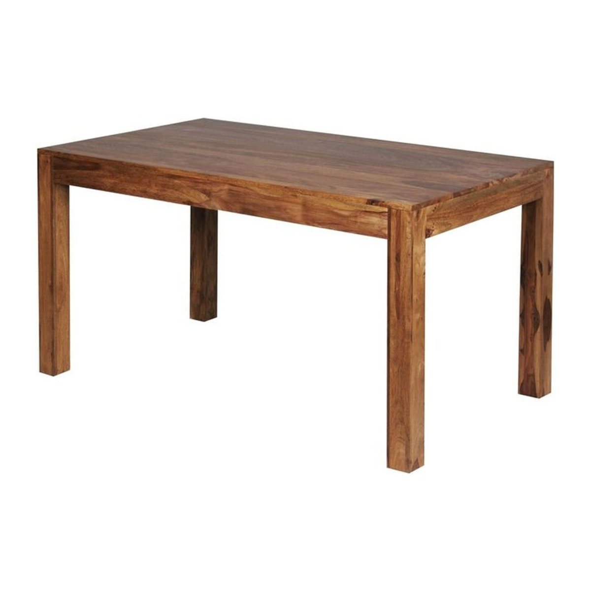 KADIMA DESIGN Massiver Sheesham Esstisch aus Massivholz in Braun, Rechteckig, B/T: 140 x 80 cm - Bild 1