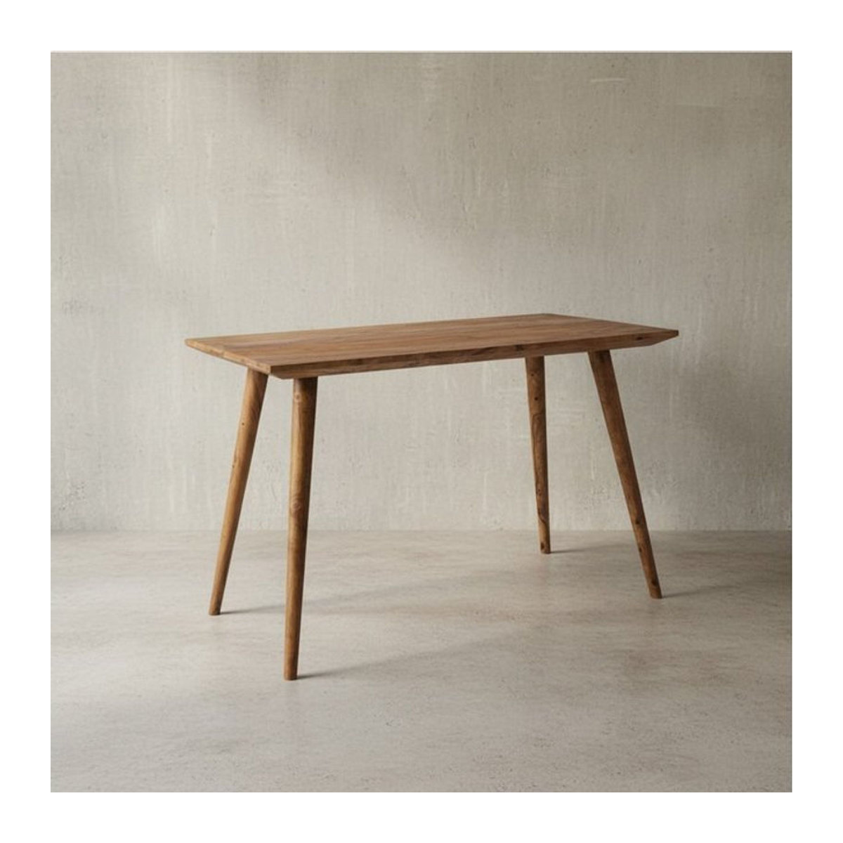 KADIMA DESIGN Massivholz Esstisch SAVIO im Retro Landhausstil, rechteckig, Braun, B/T/H: 120 x 60 x 76 cm - Bild 1