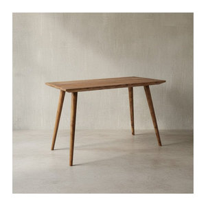KADIMA DESIGN Massivholz Esstisch SAVIO im Retro Landhausstil, rechteckig, Braun, B/T/H: 120 x 60 x 76 cm