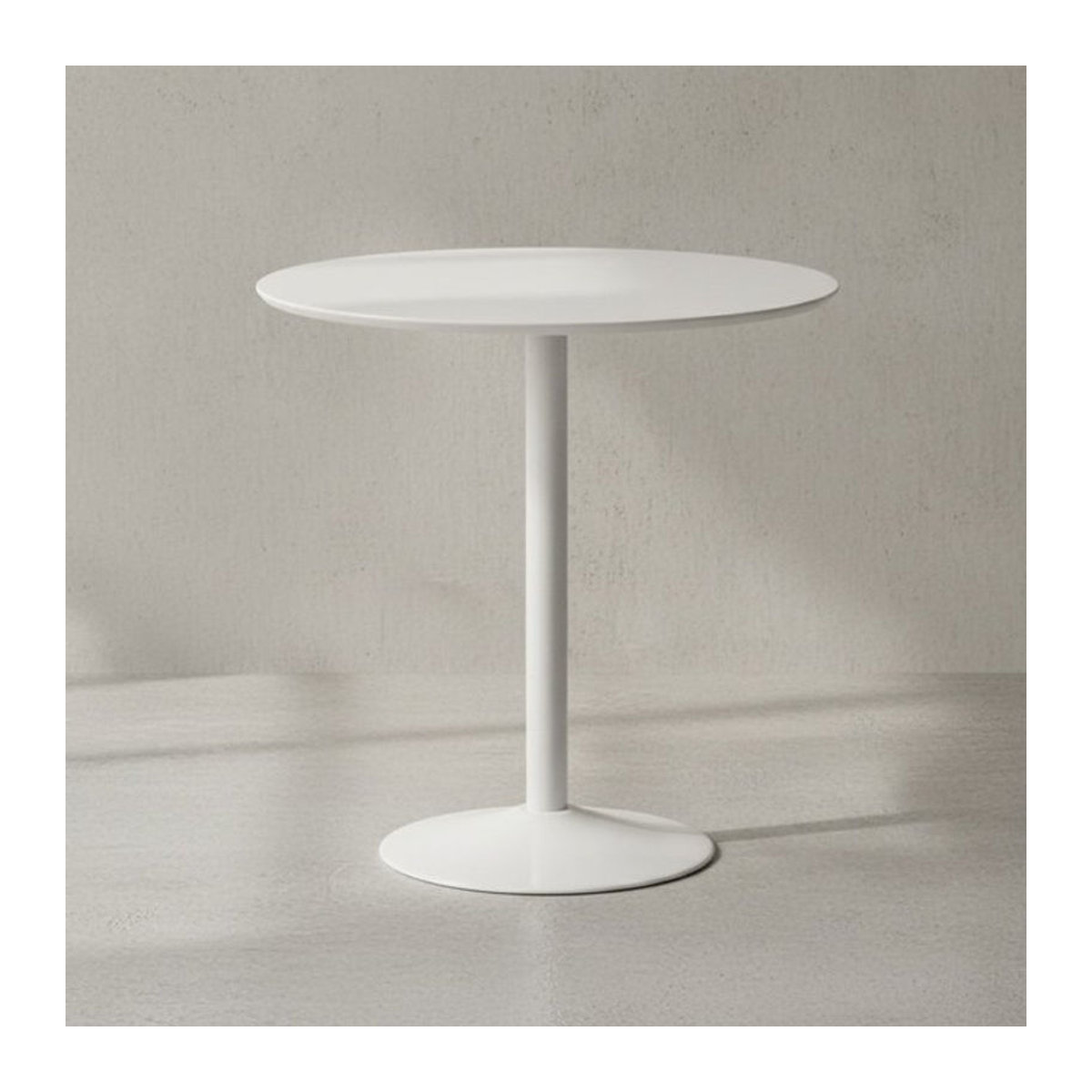 KADIMA DESIGN Moderner runder Hochglanz Esstisch für 2 Personen in Weiß, B/T/H: 75 x 75 x 74 cm - Bild 1