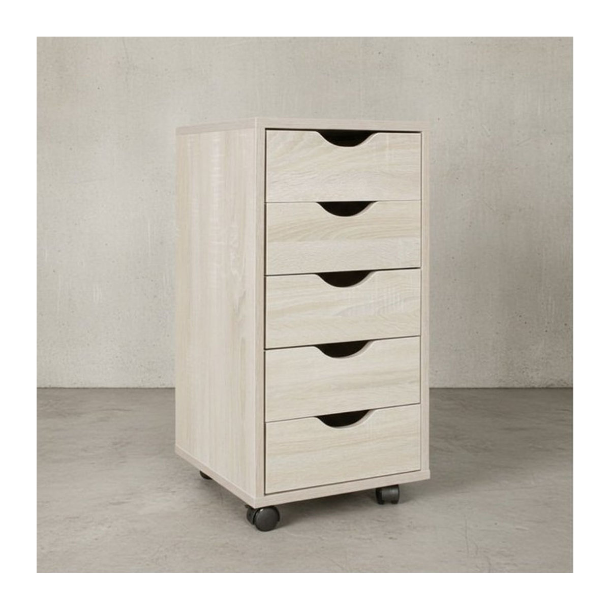 KADIMA DESIGN Rollcontainer mit 5 Schubladen aus MDF-Holz im skandinavischen Design - Bild 1
