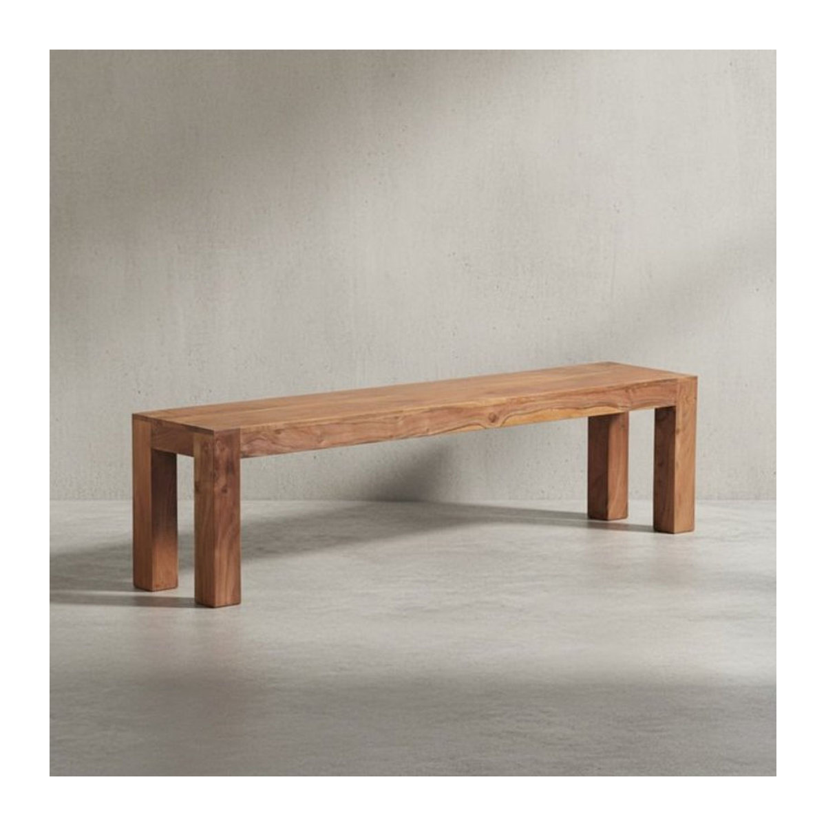 KADIMA DESIGN Sitzbank im Landhaus-Stil aus Massivholz Akazie in Braun - Bild 1