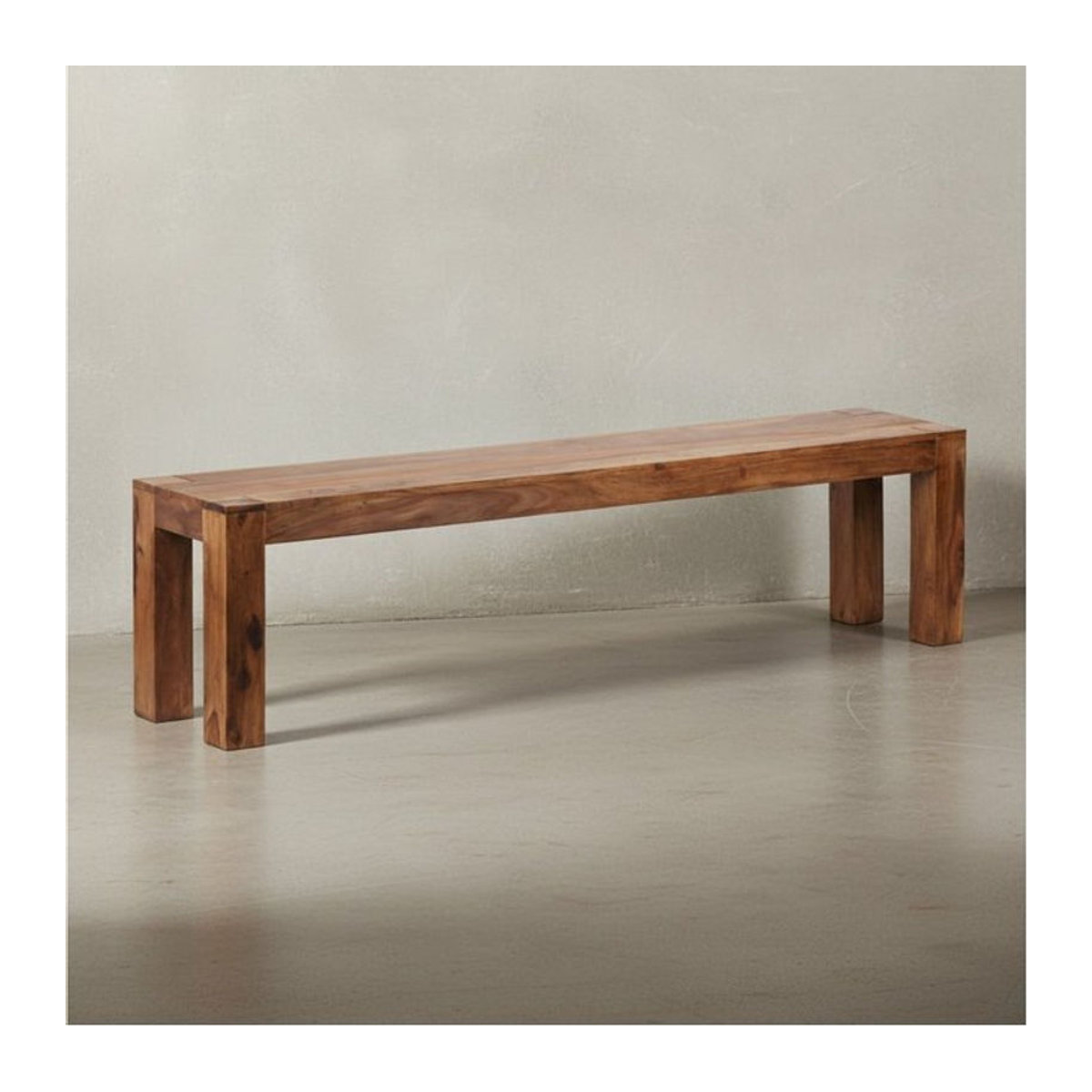 KADIMA DESIGN Sitzbank im Landhaus-Stil aus Massivholz Akazie in Braun - Bild 1