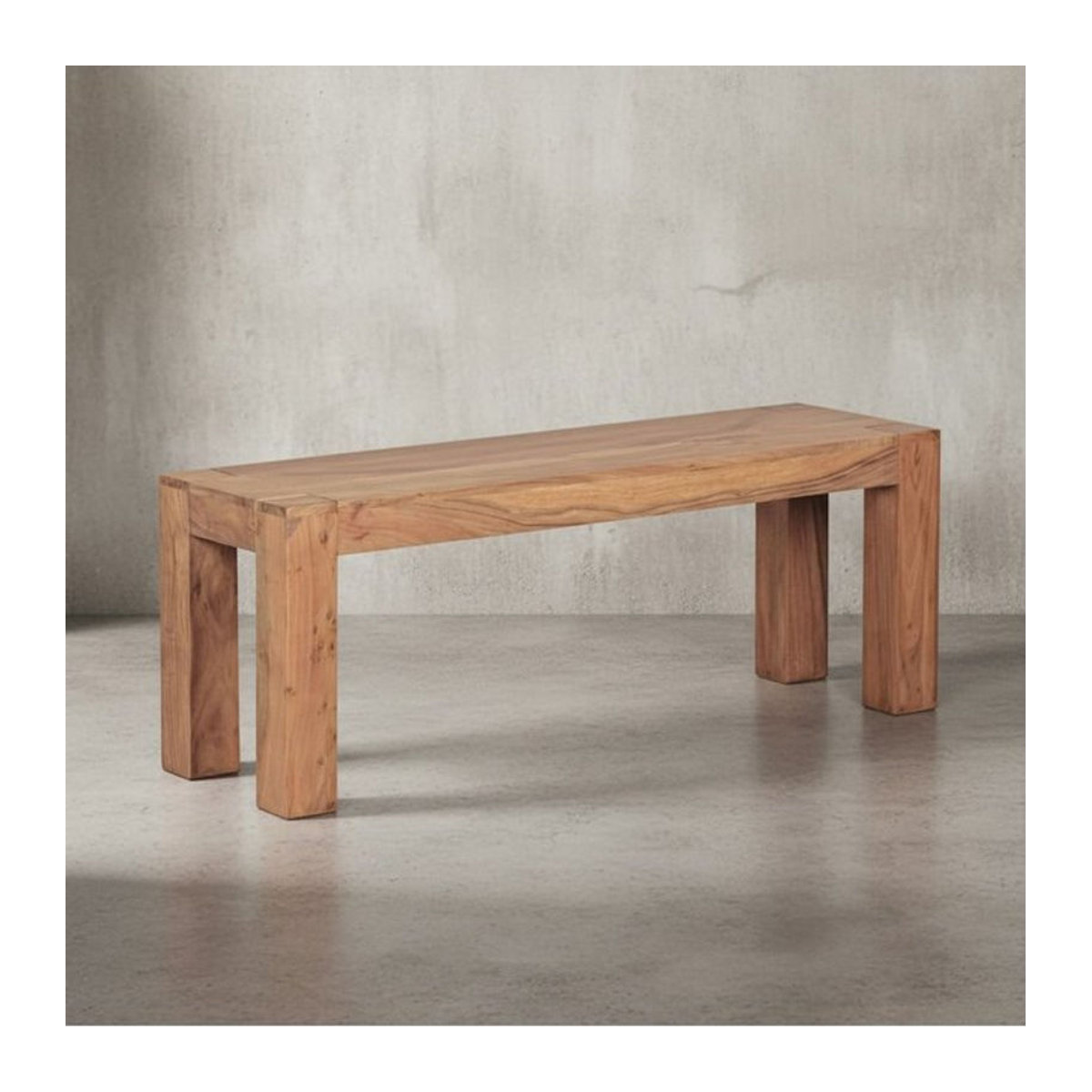 KADIMA DESIGN Sitzbank im Landhaus-Stil aus Massivholz Akazie in Braun, B: 120 cm, T: 45 cm - Bild 1