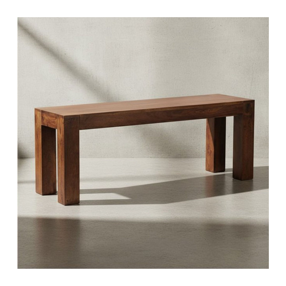 KADIMA DESIGN Sitzbank im Landhaus-Stil aus Massivholz Akazie in Braun, Breite: 120 cm, Tiefe: 45 cm - Bild 1