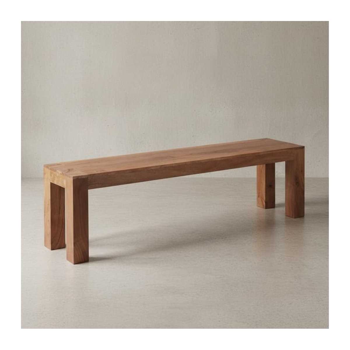 KADIMA DESIGN Sitzbank im Landhaus-Stil aus Massivholz Akazie in Braun, Breite: 160 cm, Tiefe: 45 cm - Bild 1