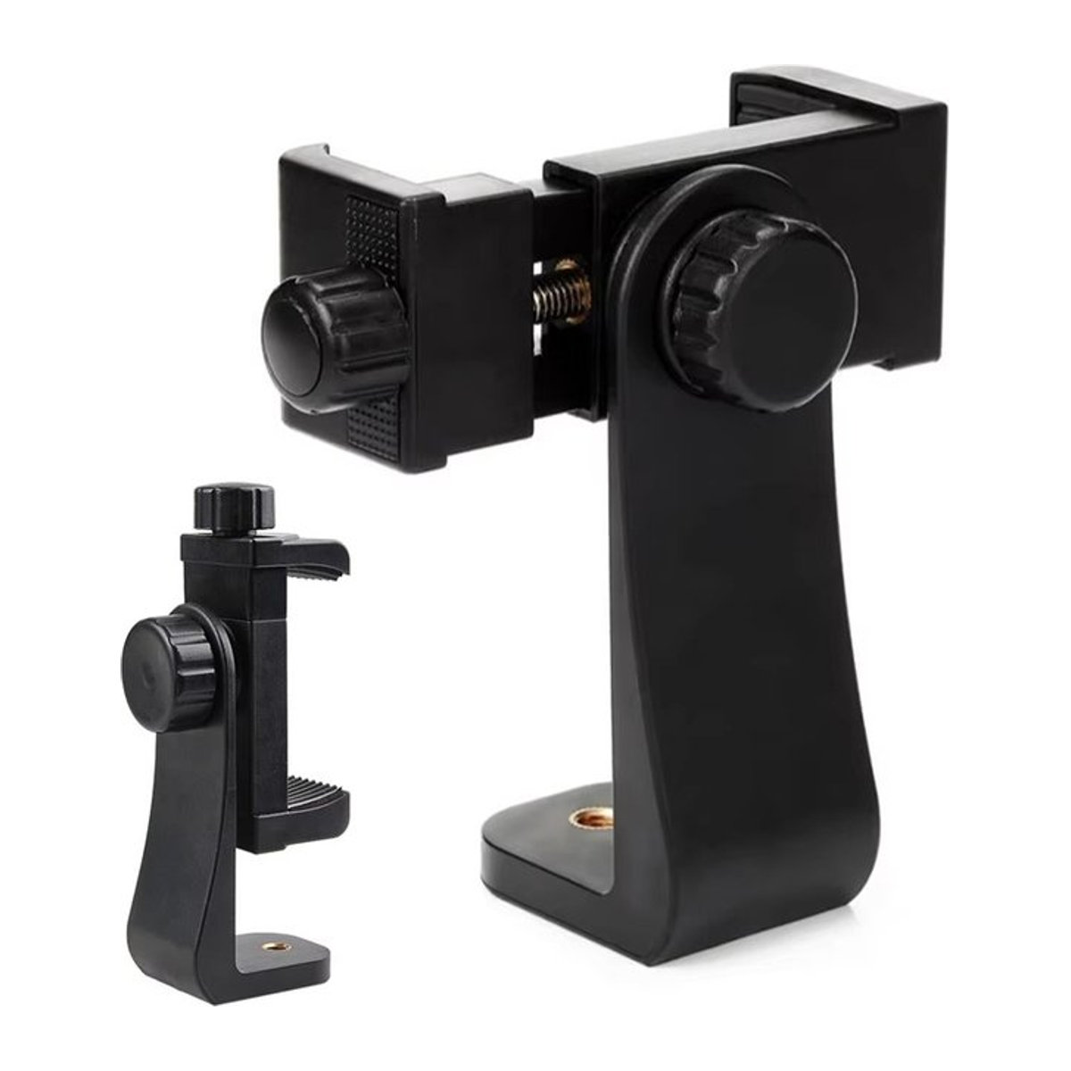 KAFNHCKA 360 Grad drehbarer Handy-Clip mit 1/4 Zoll Schraube, Smartphone-Halterung für iPhone und Xiaomi, Schwarz - Bild 1