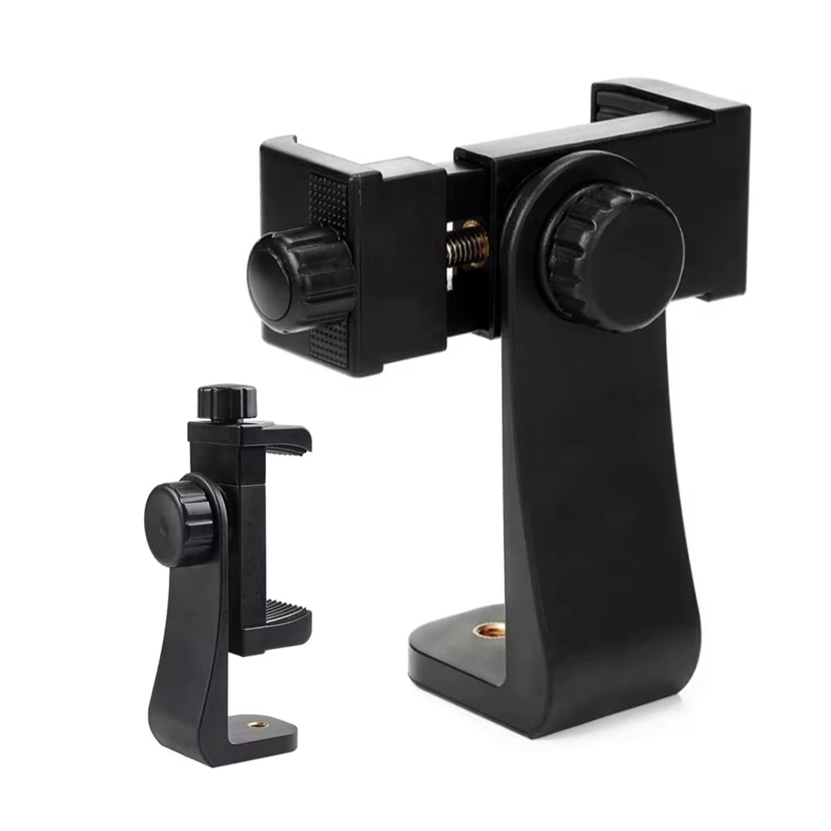 KAFNHCKA 360 Grad drehbarer Handy-Clip mit 1/4 Zoll Schraube, Smartphone-Halterung für iPhone und Xiaomi, Schwarz - Bild 7
