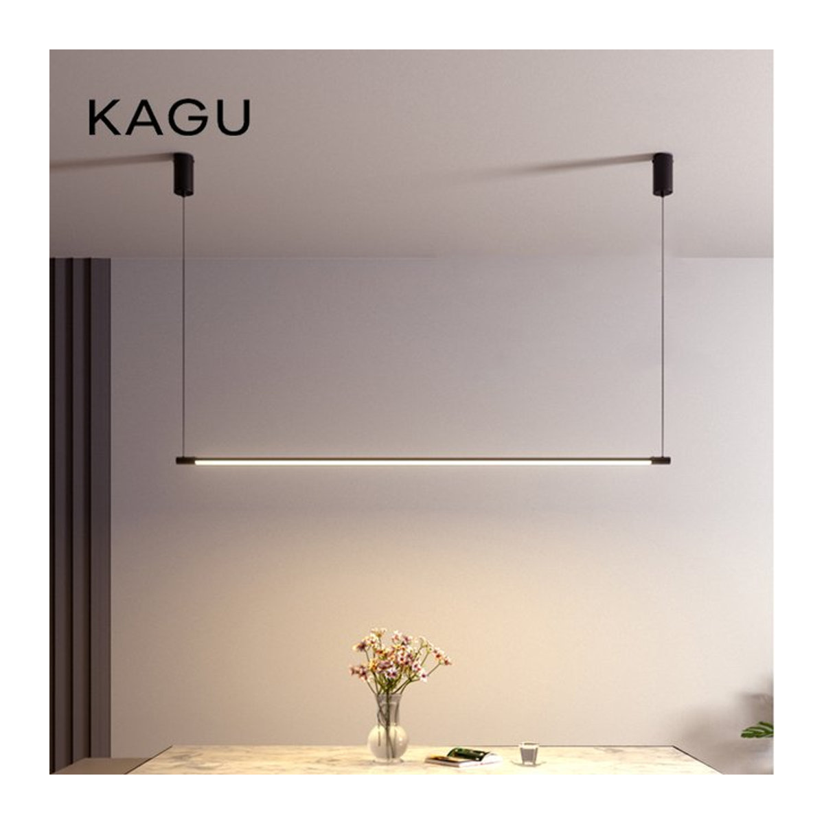 KAGU LED Kronleuchter im modernen skandinavischen Design in Schwarz - Bild 1