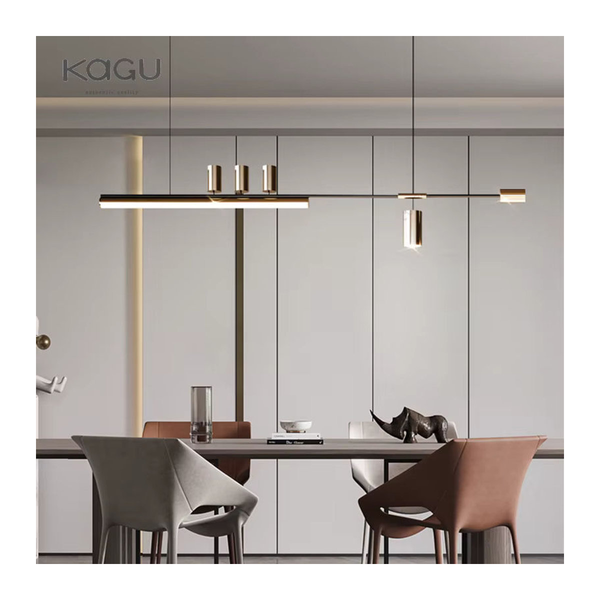 KAGU LED-Kronleuchter Modern Minimalistisch in Schwarz/Weiß für die Innenbeleuchtung - Bild 3