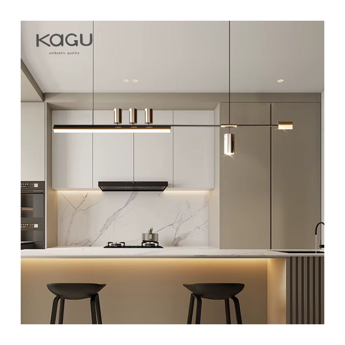 KAGU LED-Kronleuchter Modern Minimalistisch in Schwarz/Weiß für die Innenbeleuchtung - Bild 4