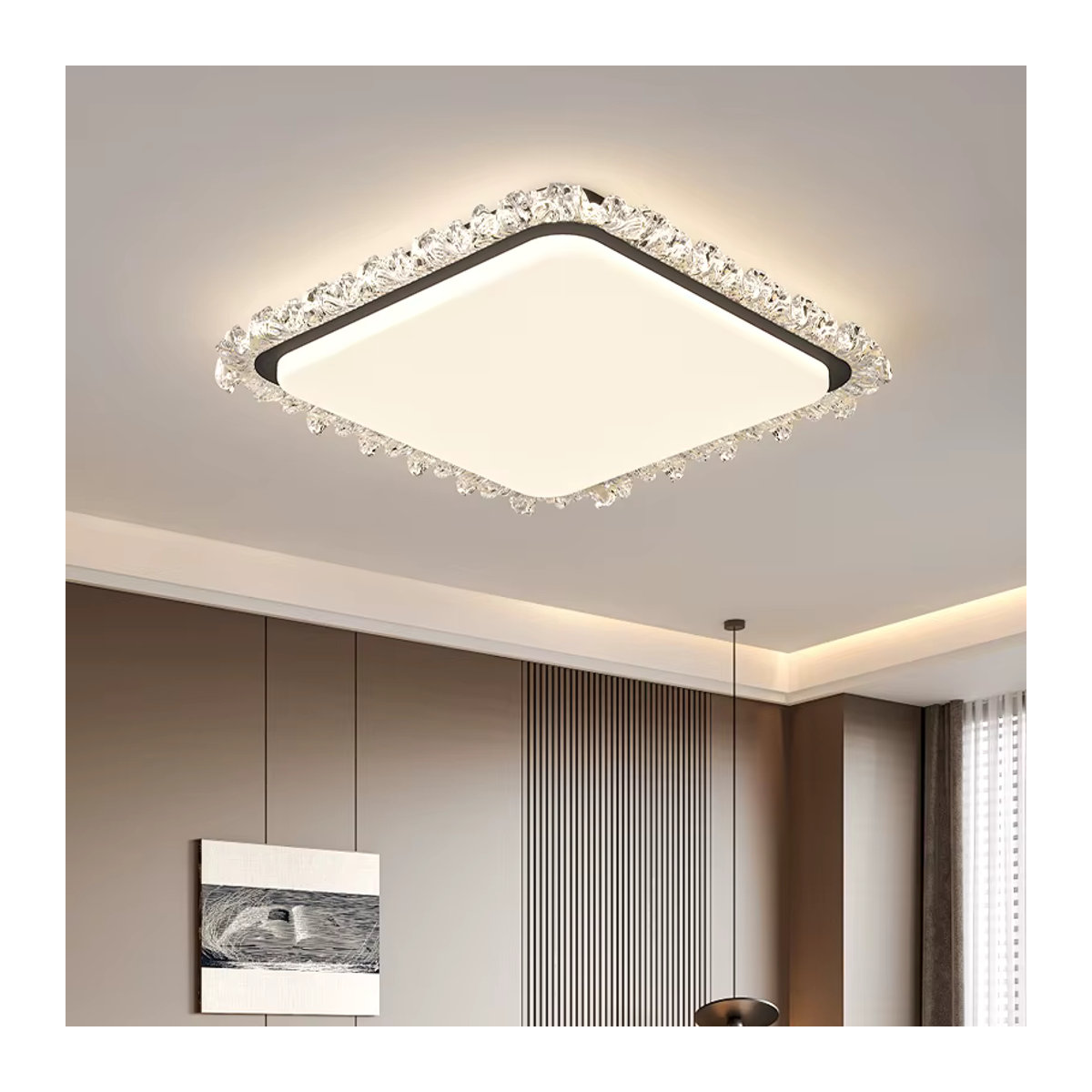 KAGU Moderne Acryl LED Deckenleuchte in Schwarz/Weiß für Wohnzimmer und Schlafzimmer - Bild 2
