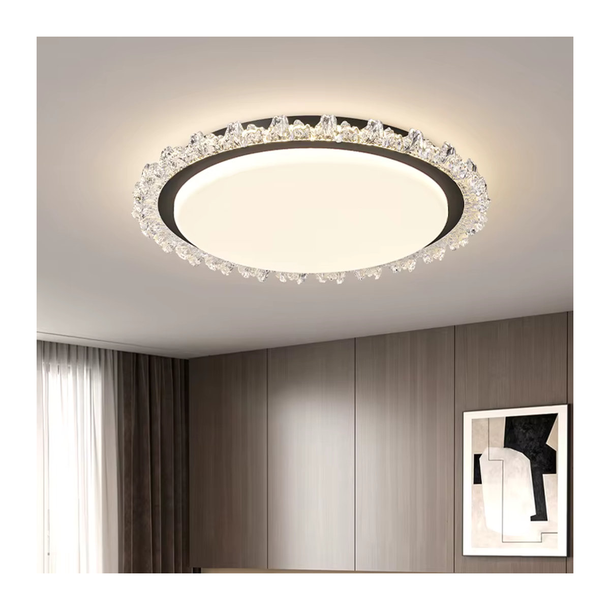 KAGU Moderne Acryl LED Deckenleuchte in Schwarz/Weiß für Wohnzimmer und Schlafzimmer - Bild 3