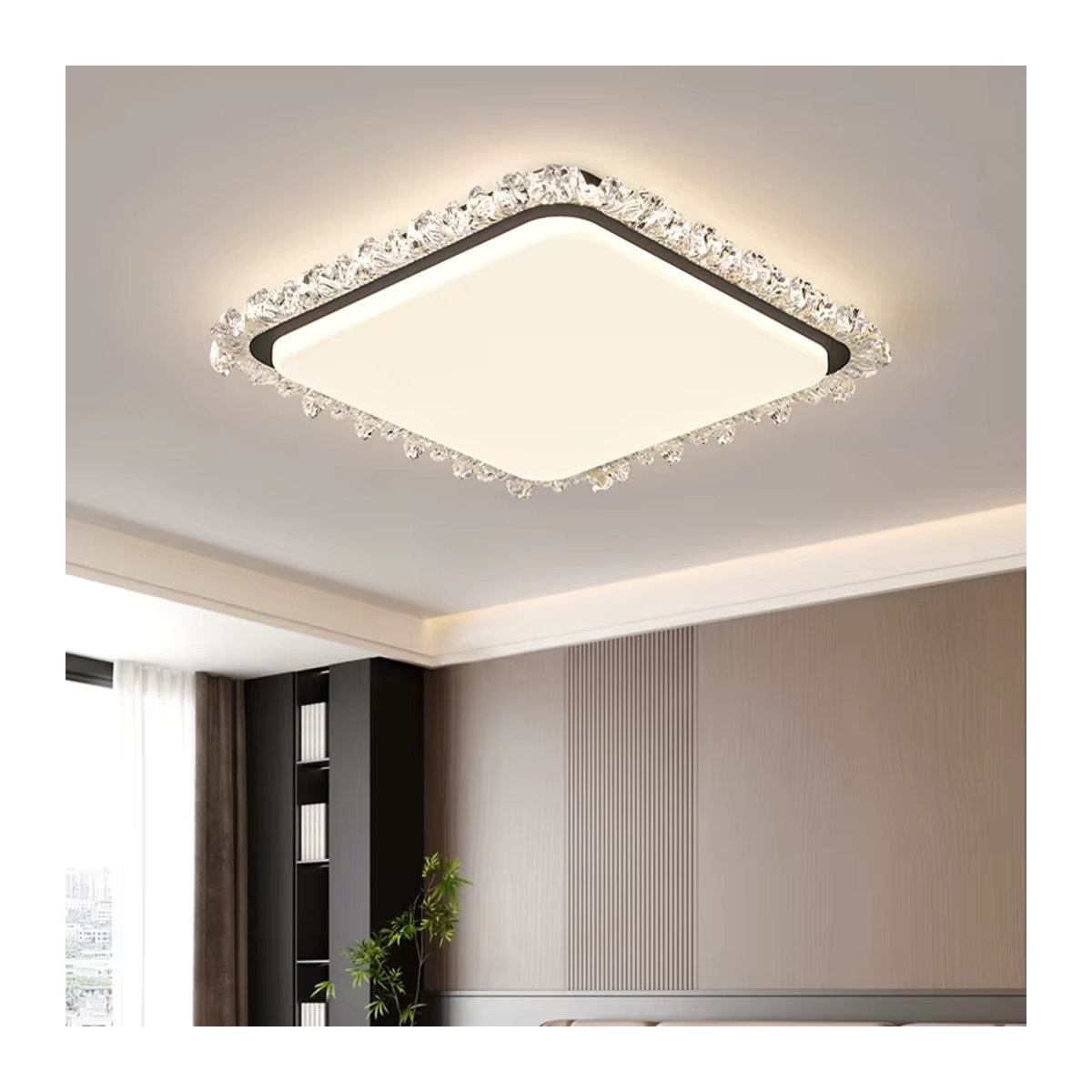 KAGU Moderne Acryl LED Deckenleuchte in Schwarz/Weiß für Wohnzimmer und Schlafzimmer - Bild 4