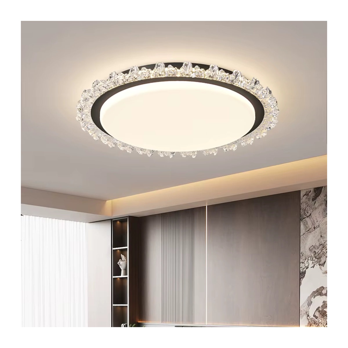 KAGU Moderne Acryl LED Deckenleuchte in Schwarz/Weiß für Wohnzimmer und Schlafzimmer - Bild 5