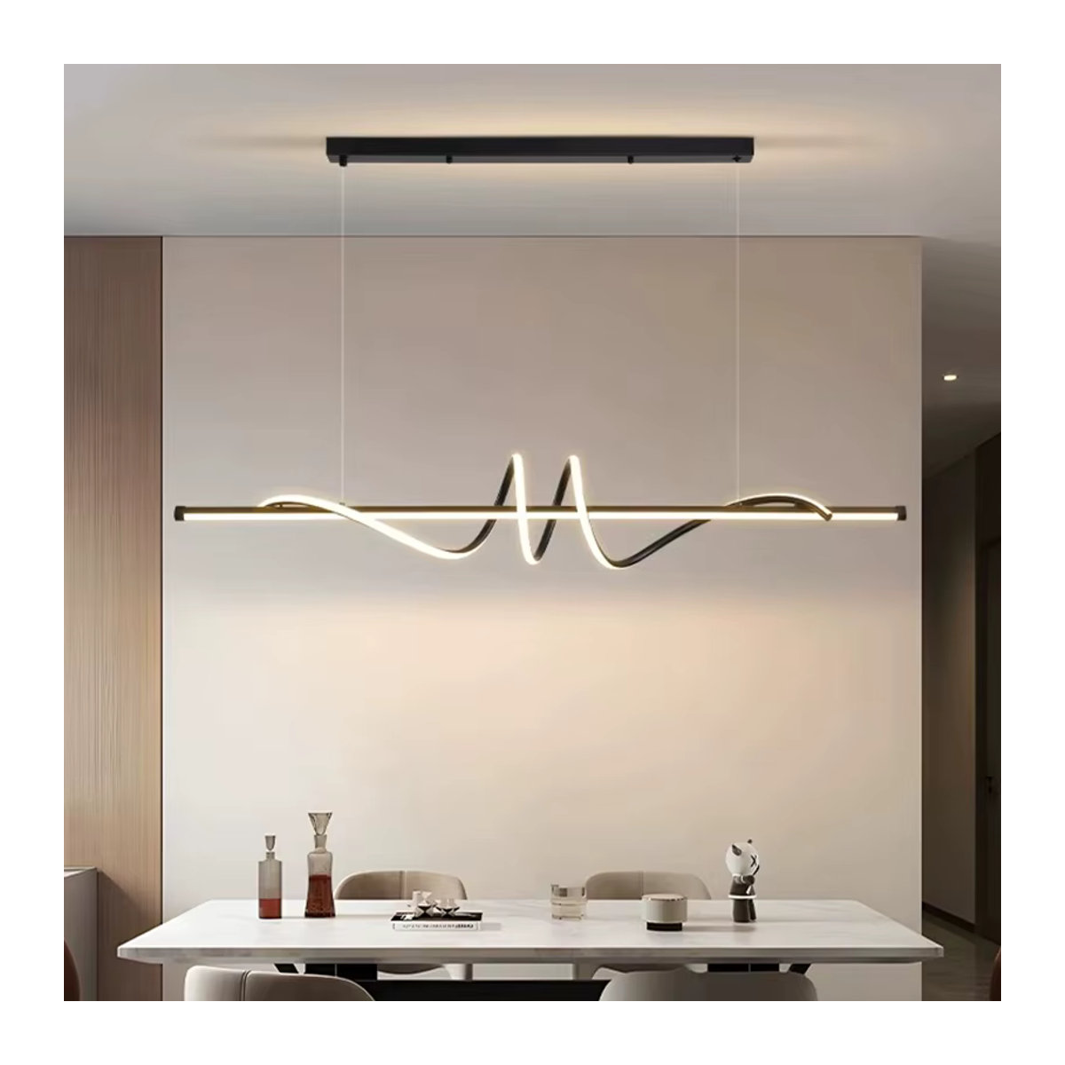 KAGU Moderne LED-Pendelleuchte in Weiß im minimalistischen Design - Bild 2