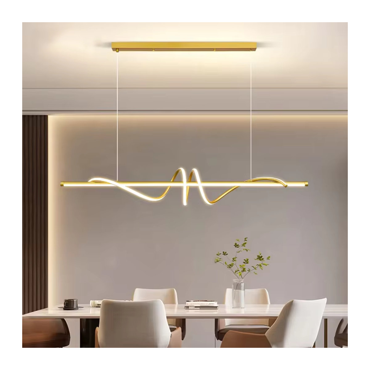 KAGU Moderne LED-Pendelleuchte in Weiß im minimalistischen Design - Bild 3